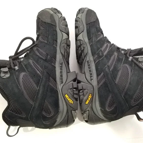 Merrell Men Black Night Moab Hiking Boots 7 - Picture 11 of 16